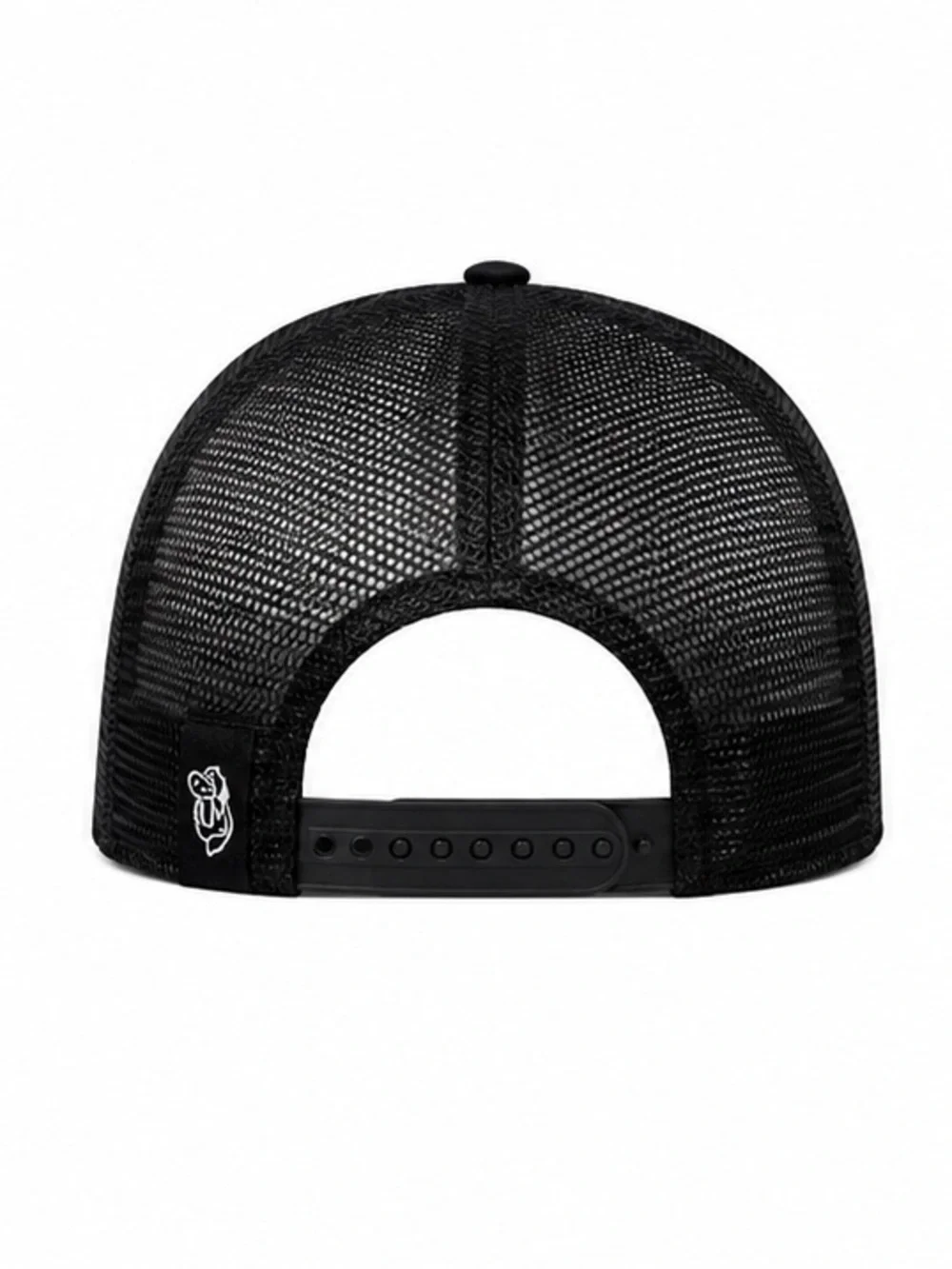 Panda Embroidered Black Trucker Hat | Adjustable Snapback Mesh Cap